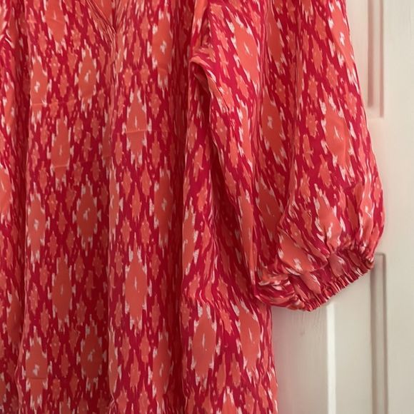 Joie Addie B Silk Blouse Tunic Top size S NWOT Abstract Print Balloon Sleeve - Picture 6 of 7